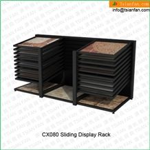 Sliding Marble Granite Stone Display Stand Rack for Exhibition Cx080