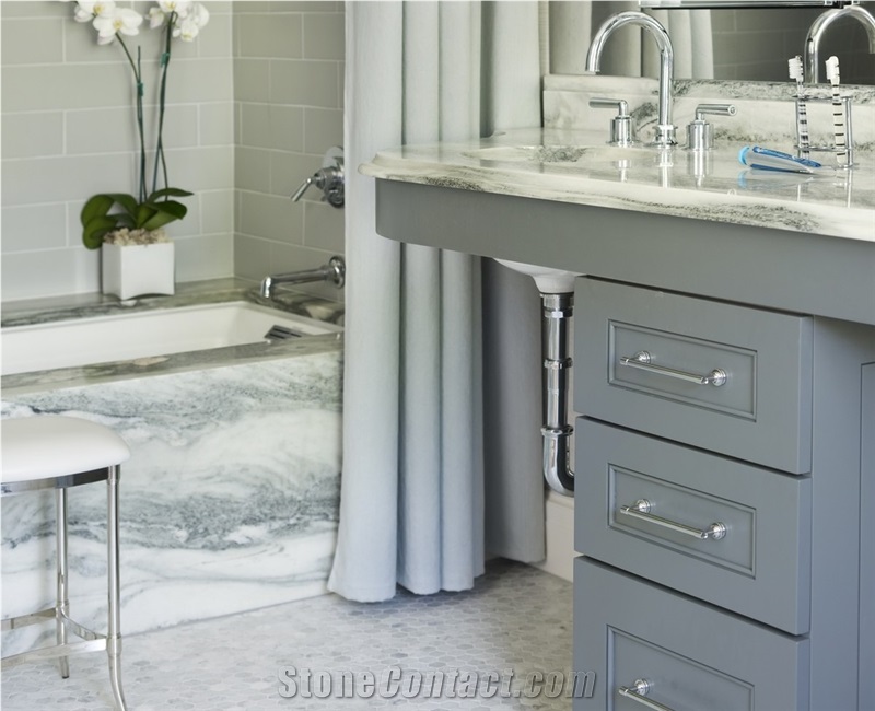 Bathroom Remodeled with Crystal Stratus Danby and Imperial Danby
