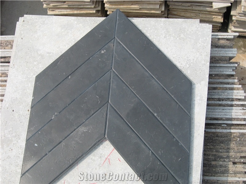 China Black Limestone, Henan Black Limestone Tile & Slab