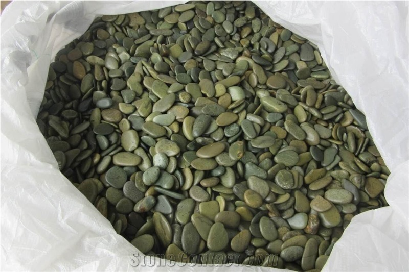 Green Polished Pebble Stone, River Stone