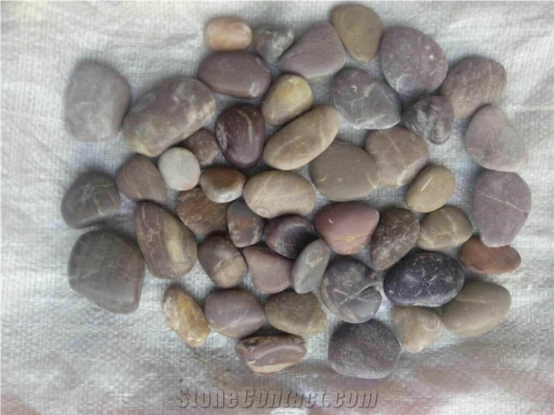 Natural Polished Red Pebbles Brown Pebble