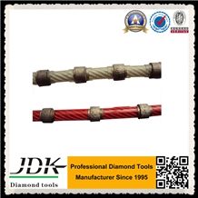 Hot Sell, High Quality, 9.0mm Diameter Plastic Coating Diamond Wire Saw for Granite Squaring, 37 Beads/ Meter