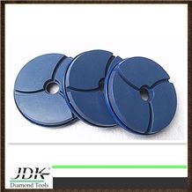 Jdk 5 Inch Snail Lock Diamond Resin Bond Wetpolishing Pads/Edge Polishing Pads for Stones