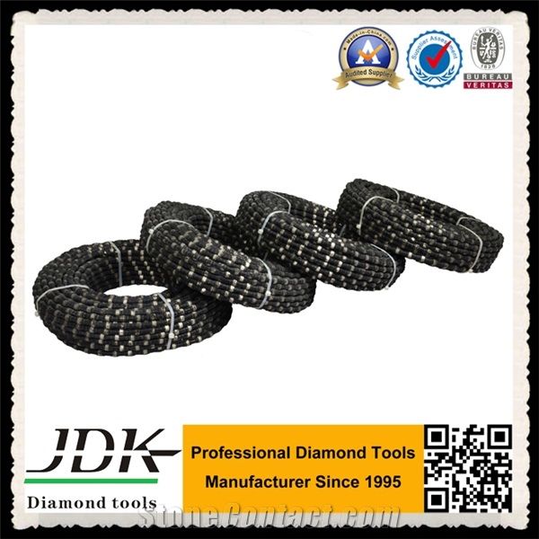 Reliable Quality Diamond Wire Saw for Granite Squaring, 10mm Diameter, Rubber Type, Good Sharpness, High Performance-Price Ratio, Diamond Wire
