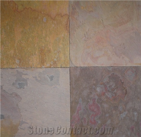 Kund Classic Slate Tiles & Slabs, Kund Multicolor Slate Floor Tiles, Flooring Tiles