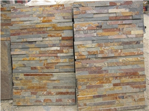 China Rusty Slate Stacked Stone,Cultured Stone,Ledge Stone for Wall Cladding Stone