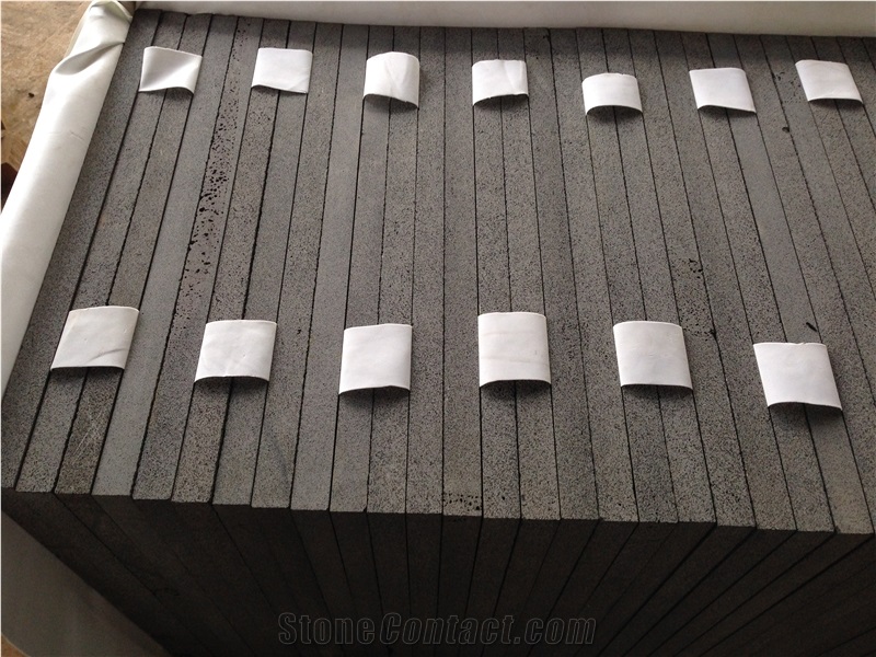 Hainan Black Basalt Sawn 400 Grit Tiles, Sawn 400 Grit with Cats Paws Tiles, China Black Basalt Floor Tiles, Black Basalt Walling & Flooring Sawn 400 Grit Tiles