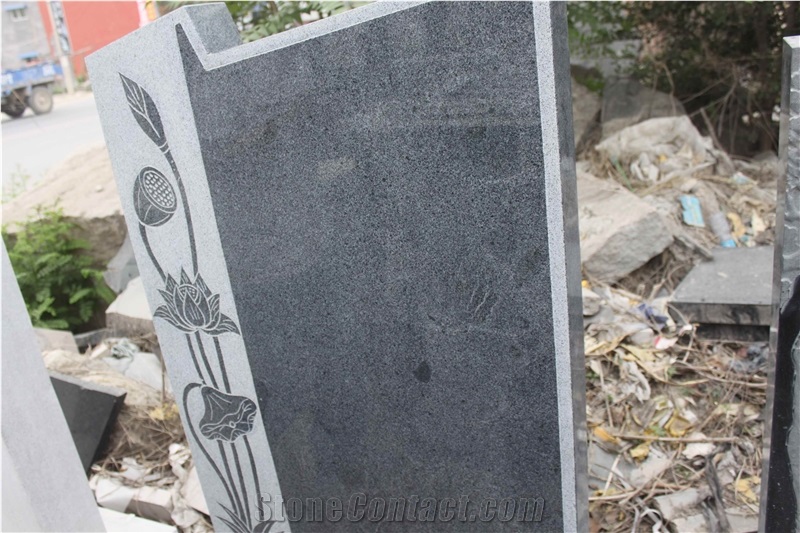 G603,G654, Shanxi Black Granite Mixed Tombstones Western Style Asian Style Americal Style