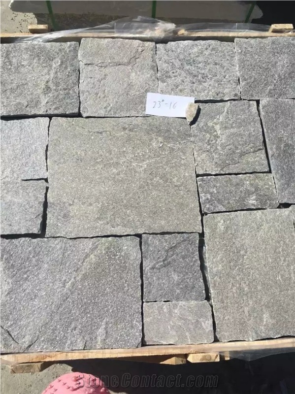 Natural Rough Surface Slate Rough Edges Cultured Stone French Patern Paving