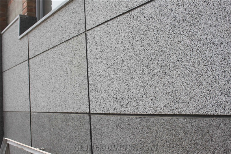 Zijing Grey Granite Slabs Tiles Uniform Color High Strength Large Quarry Low Price