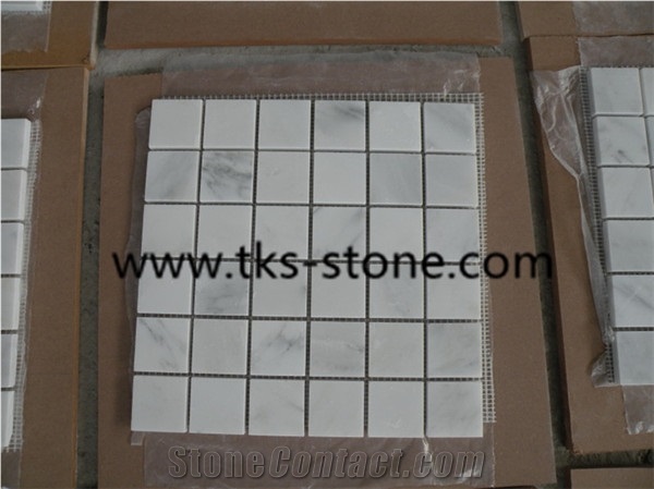 Dynasty White Marble Maosic Tiles,Eastern White Marble Mosiac Tile ,China White Marble Polished Mosaic Tiles for Wall & Floor Covering