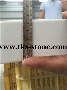 Pure White Engineered Quartz Stone Kitchen Countertops/Custom Kitchen Tops Bar Tops/ Artificial Quartz Stone Countertops