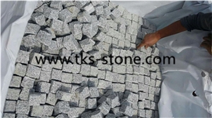 Stone Paving,Cube Stone,Small Blocks,Cobble Stone,China G603 Granite,Ice Crystal Granite,Bacuo White Granite