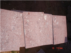 China Dayang Red Granite Tiles Bush Hammered Tiles