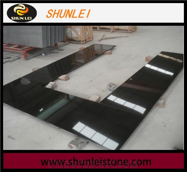 Chinese Cheap Black Granite Countertop, Shanxi Black Granite Kitchen Countertops