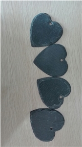 Dark Grey Heart Shape Slate Plate