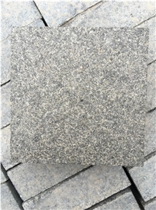 Flamed Shanxi Black Granite Cobble Stone for Paving