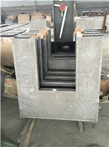 Polished Granite Fireplace Back Panel with Cement