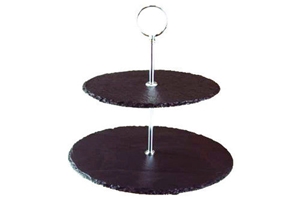 Two Tier Slate Cake Stand