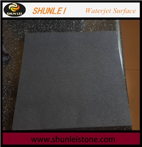 Waterjet Surface Shanxi Black Granite Tile