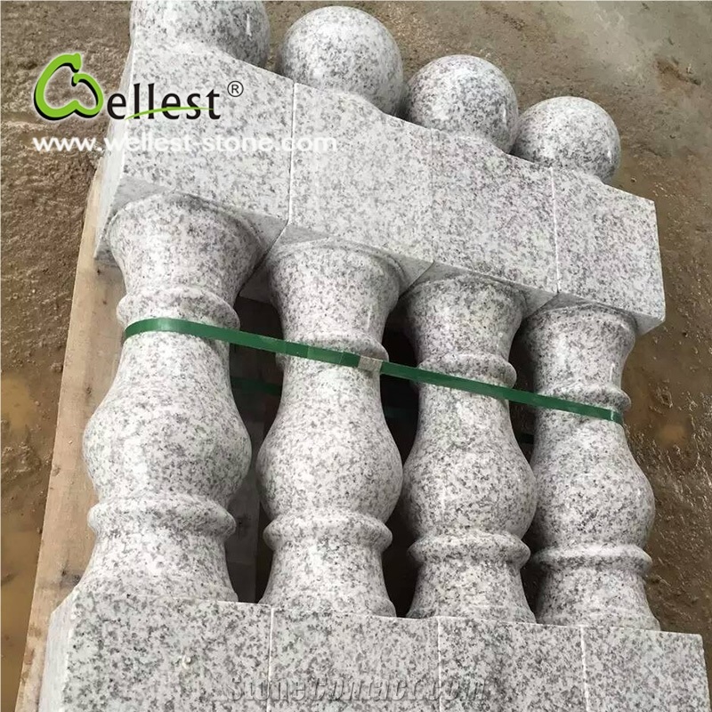 China Factory Flamed G603 Granite Balustrades for Outdoor