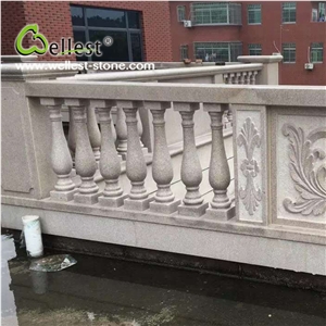 China Factory Flamed G603 Granite Balustrades for Outdoor