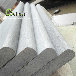 China Factory Grey Lava Stone Honed Finished Rebat Coper for Swimming Pool