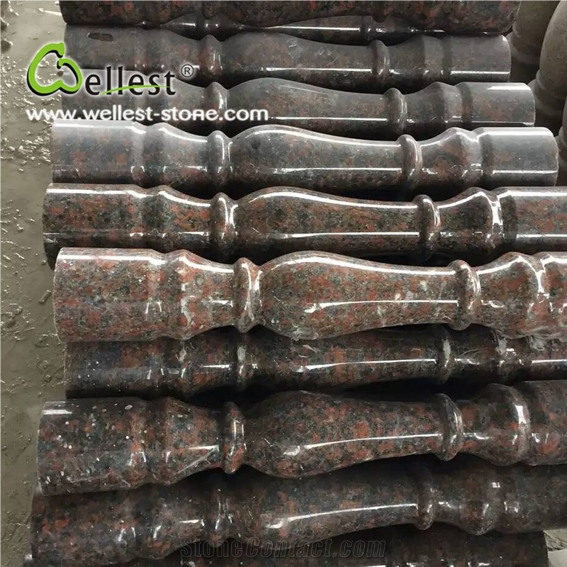 China Factory Hot Selling Natural Black Polished Granite Balustrades for Hotel