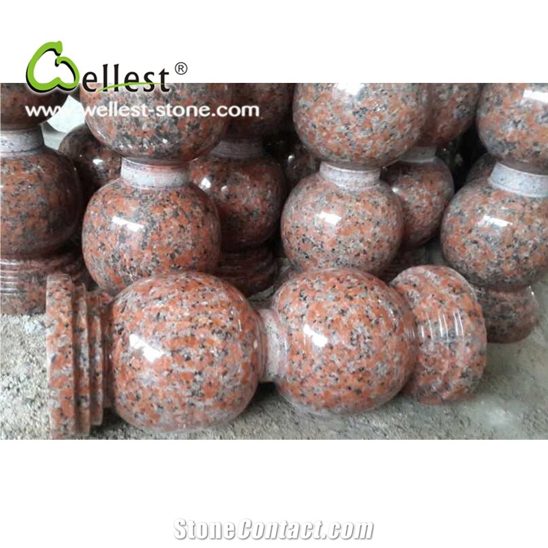 China Factory Natural Red Polished Granite Cheap Parking Stone