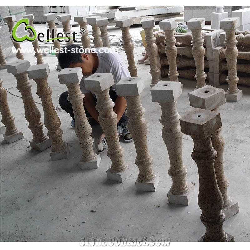 China Natural Polished New Granite Handrail for Hotel Project