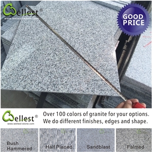 G603 Luner Pearl Salted and Pepper Light Padang Grey Granite Polished Floor Tile 40x40cm and 60x60cm