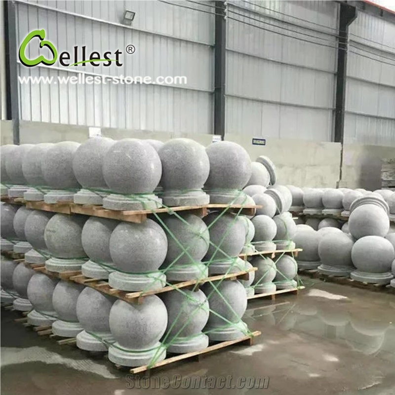 Wholesale Natural Grey New Granite Stop Ball Stone for Parking Car