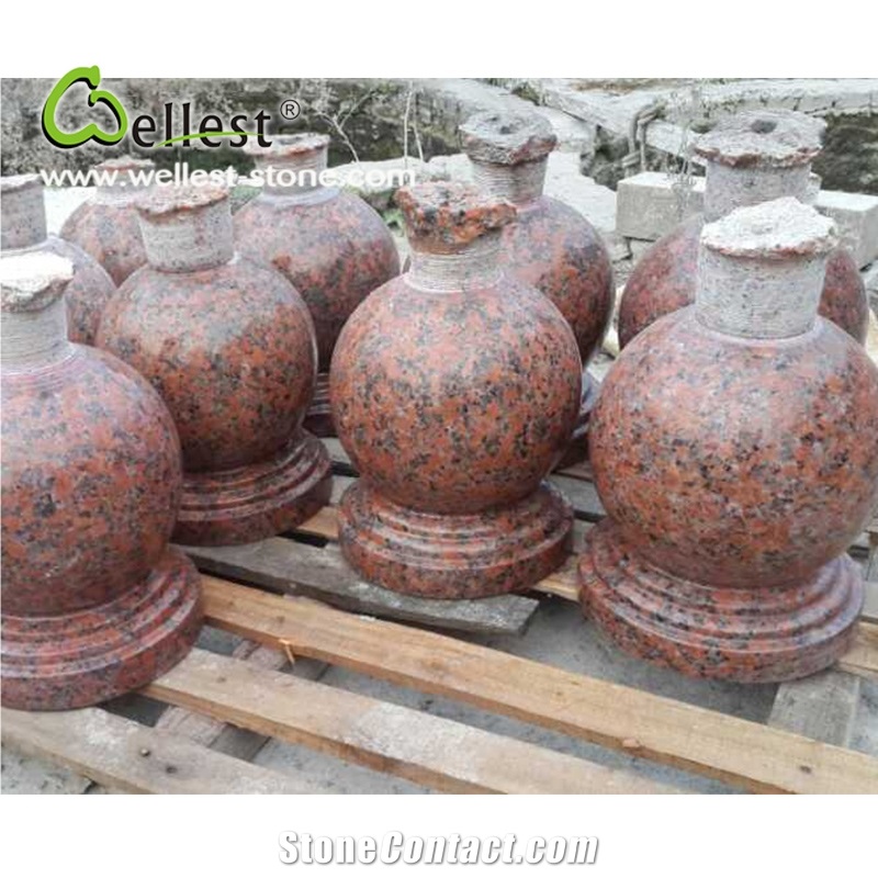 Wholesale Natural Grey New Granite Stop Ball Stone for Parking Car