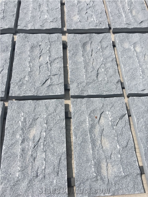 A Quality G654 Sesame Grey Granite Split Face Cube Stone/Cobblestone Pavers for Outside Exterior Stone Stepping Paverments/Paving Sets