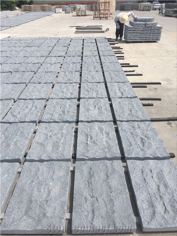 G654 Sesame Grey Granite Split Face Cube Stone/Cobblestone Pavers for Outside Exterior Stone Stepping Paverments/Paving Sets