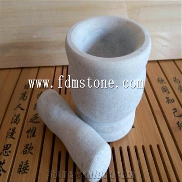 14x7cm Grey Granite Natural Stone Mortar and Pestle,Stone Cooking Tool,Kitchen Accessories