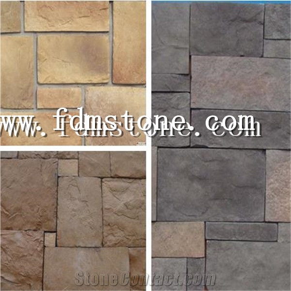 Antique Style-Artificial Marble Stacked Stone Veneer/ Cultured Stone /Ledge Stone for Wall Cladding
