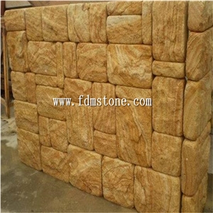 Beige Sandstone Slabs & Tiles, Shandong Crazy Vein Sandstone Flooring & Tiles & Wall Panel for Modrern Decoration