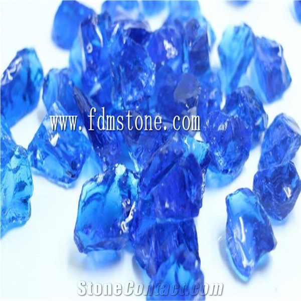 Blue Crushed Colored Glass Sand Blasting Media,Glass Aggregates,Glass Pebble