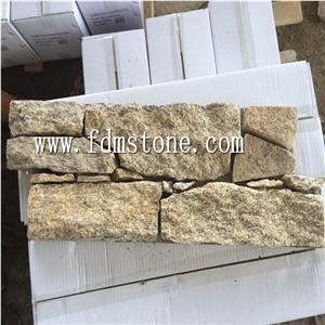 Cement Random Granite Cultured Stone, Corner Cultured Stone Tv Background Stone Wall Cladding Tile Panel in Villa