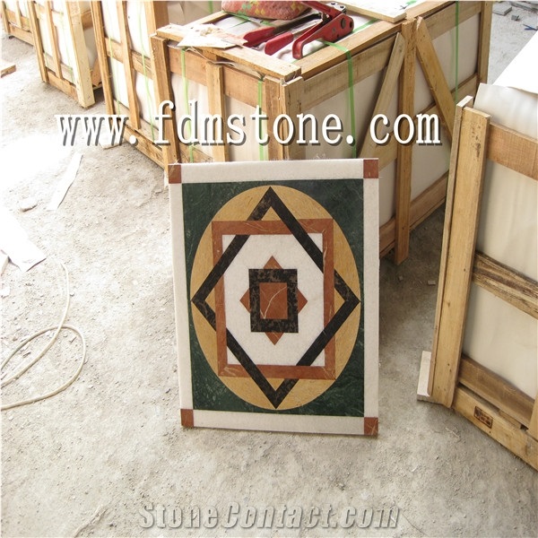 Cheap Marble Mosaic Floor Medallion from China