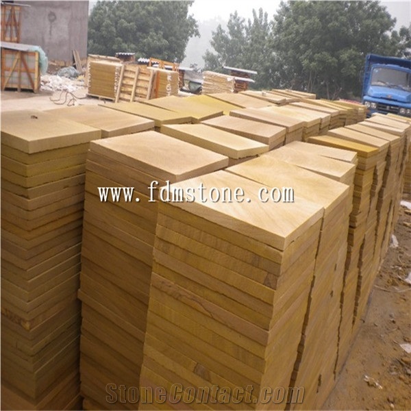 Cheap Wholesale Wooden Yellow Sandstone Pool Coping