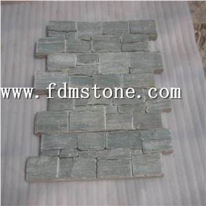 China Cement Cultured Stone/ Ledge Stone Veneer/Slate Stacked Stone Wall Cladding with Cement on Back