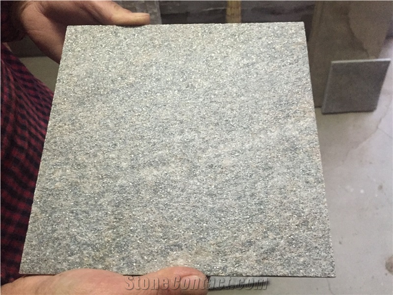 China Hebei Grey Quartzite Flamed Finishing Floor and Walling Tiles