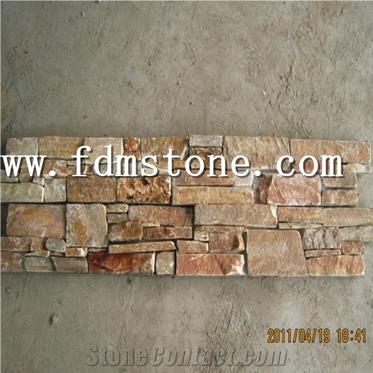 China Natural Cement Wall Panel/ Slate Stacked Stone Wall Cladding/ Zclad/Ledge Stone Veneers Cultured Stone