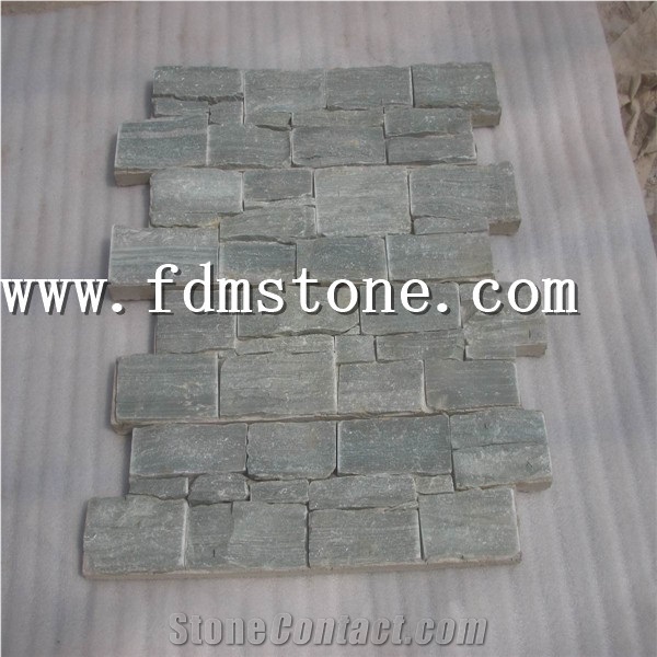 China S1120 Rusty Slate Cement Cultured Stone Z Shape, Rusty Mustang Slate Puzzle Stone Panel Stacked Veneer