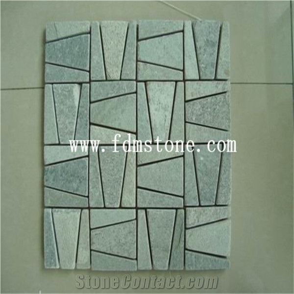 China Slate Mosaic,Stone Mosaic on Mesh,Mosaic Tiles