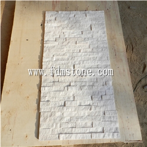 China White Quartzite Cultured Stone Panel for Wall Cladding