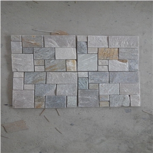 China White Quartzite Stone Veneer/ Cultured Stone,Super White Quartzite Wall Panel/ Pure White Quartzite Stacked Stone ,Ledge Stone