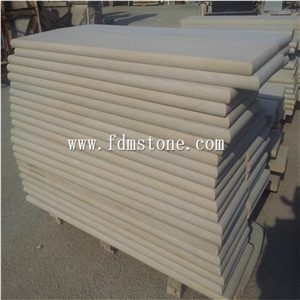 China Xichuan Beige Colour Sandstone,Yellow Sandstone Machine Cut Tiles